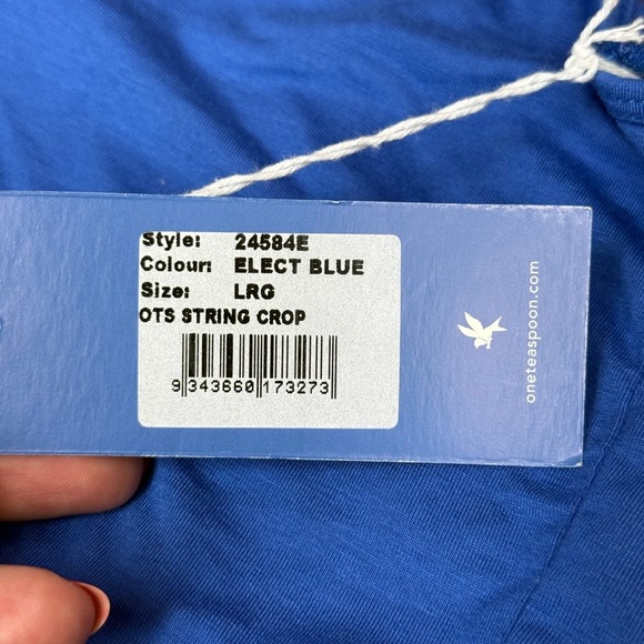 OneTeaspoon O.T.S String Crop Top, Electric Blue, Size Large, NWT - Picture 7 of 12